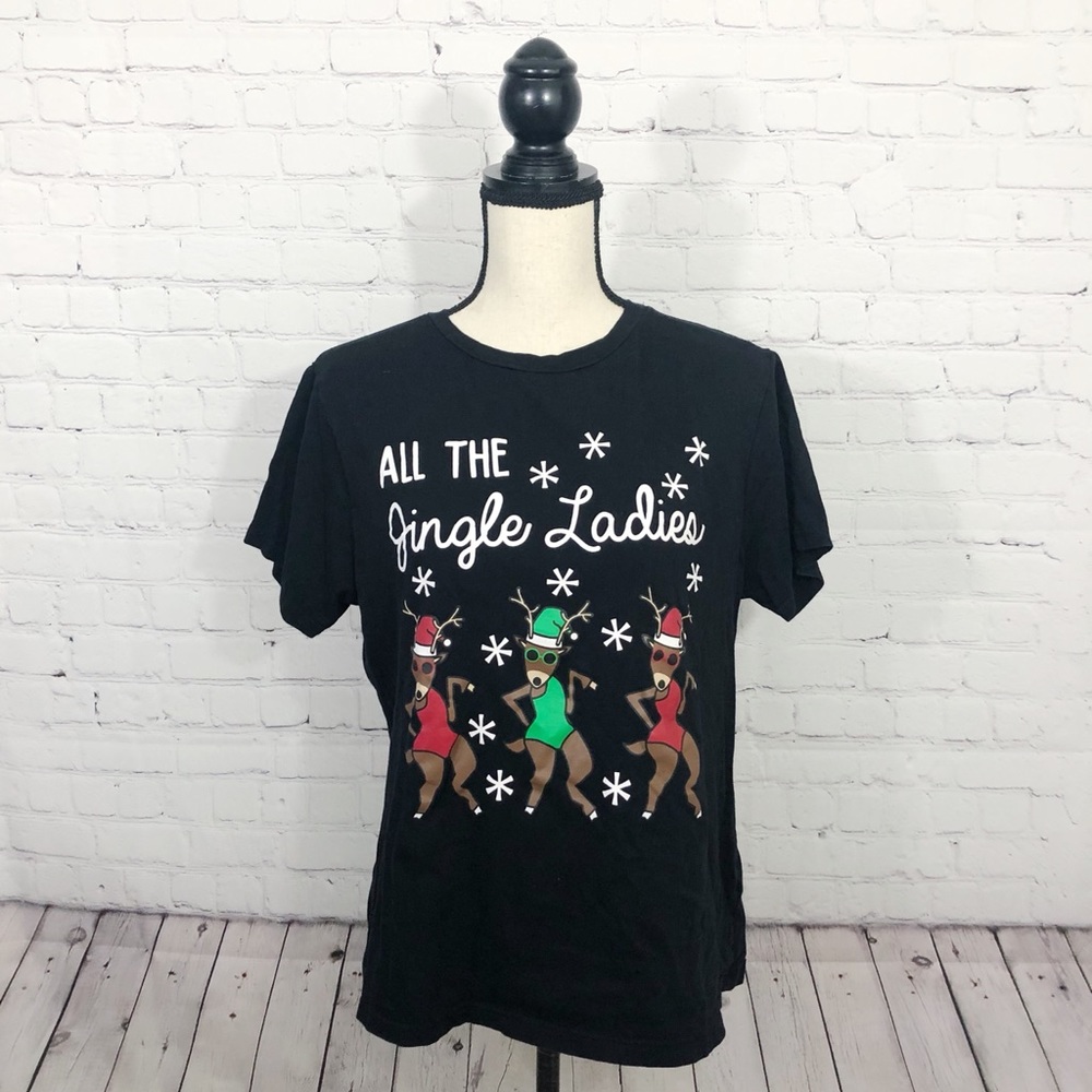 “All The Jingle Ladies” Black T-Shirt Size L